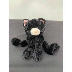 Gund Kitty Jingles 88098 6 Inch Plush Black Cat Kitten White Nose